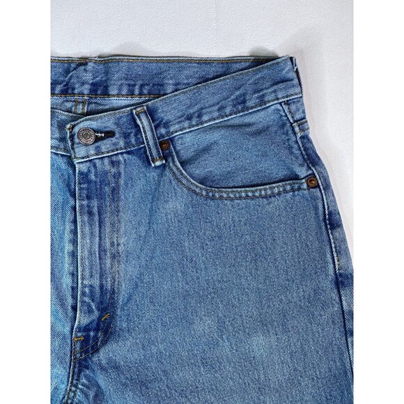 Levi's 550 Relaxed Fit Men's Jeans size w 34 L34 Light Stonewash MADE in 2014. - Picture 3 of 15